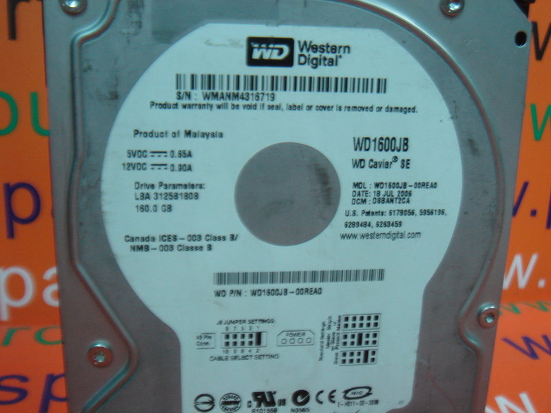 Western Digital WD1600JB-00REA0 160GB Hard Disk Drive - 裕益科技自動化設備可程式編碼器 ...